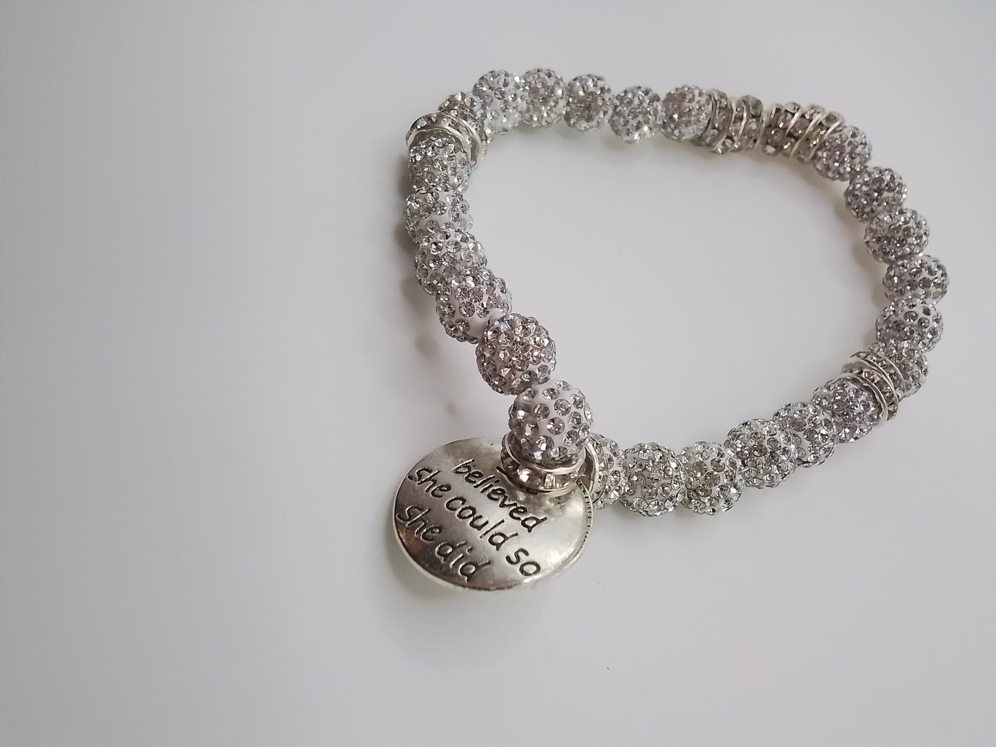 Zenspiration Jewelry  - Black  & White Collection  - Iced Out Bling Bracelet