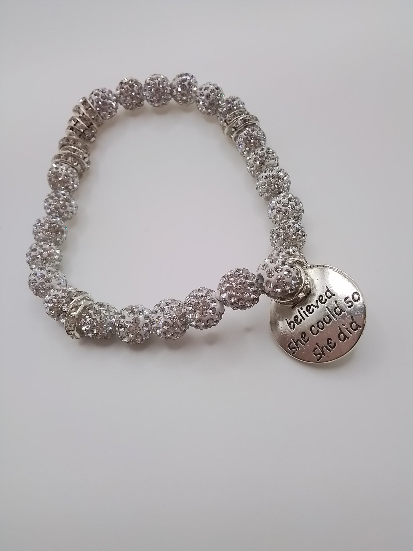 Zenspiration Jewelry  - Black  & White Collection  - Iced Out Bling Bracelet