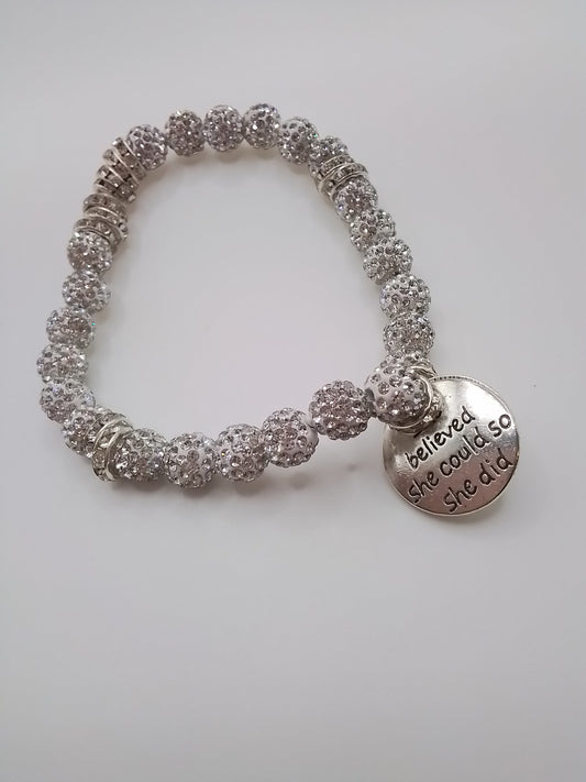 Zenspiration Jewelry  - Black  & White Collection  - Iced Out Bling Bracelet